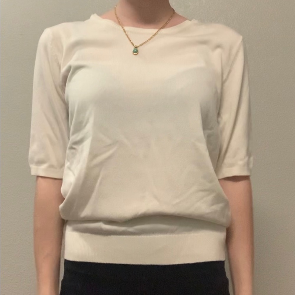 White Minimalist Blouse